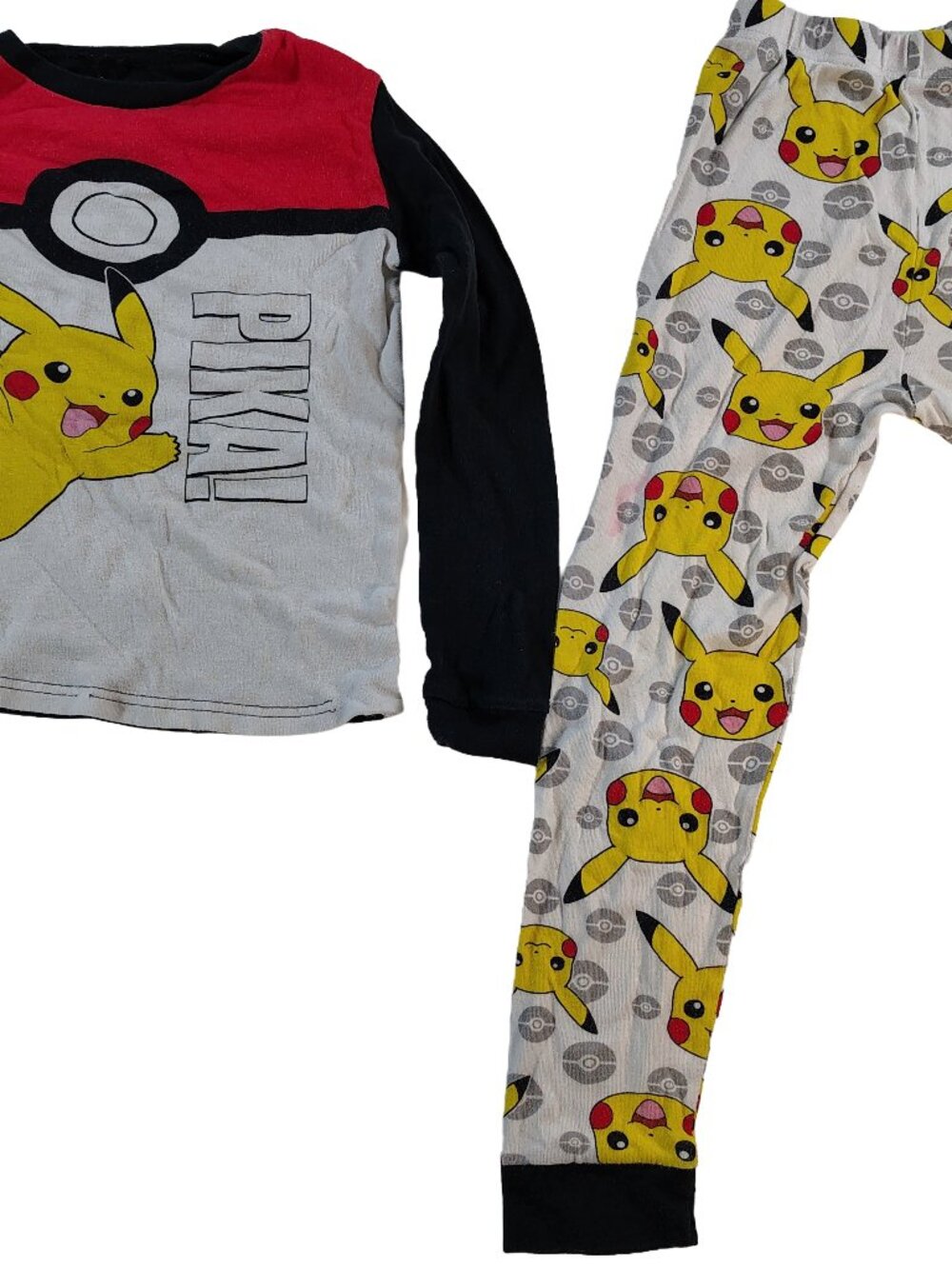 Boy's Size 10 Multicolored Pikachu Pokemon Graphic Fullset Pajamas